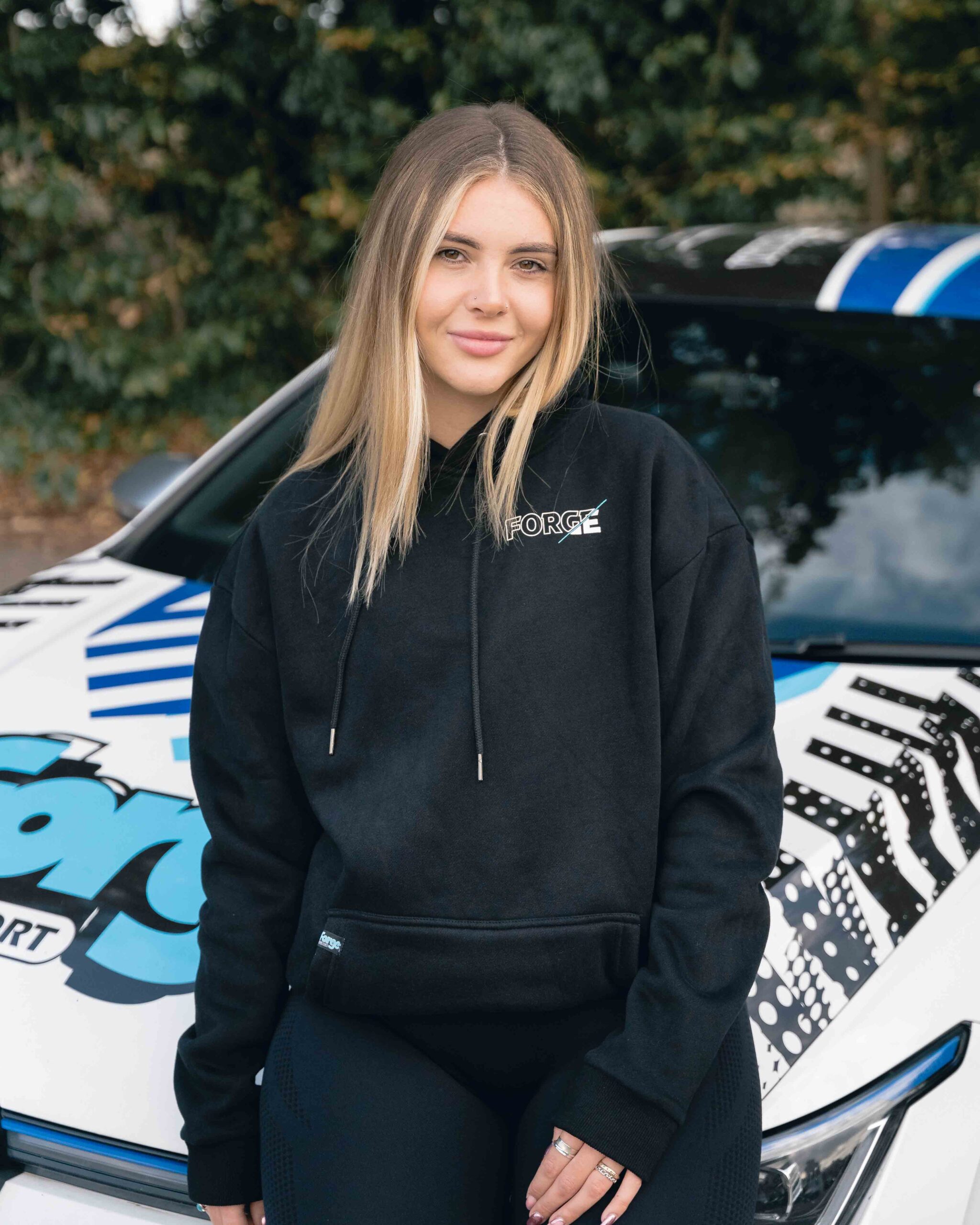 50/50 Black Hoodie - Image 9