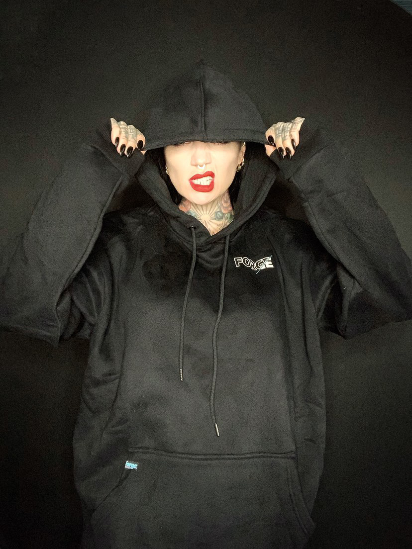 50/50 Black Hoodie - Image 8