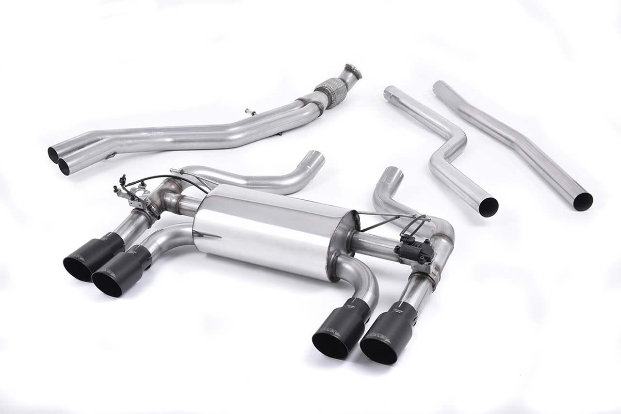 Milltek Cat-back System Hollowtek Twin Valved System for BMW M2 F87 (Cerakote Black Tips)
