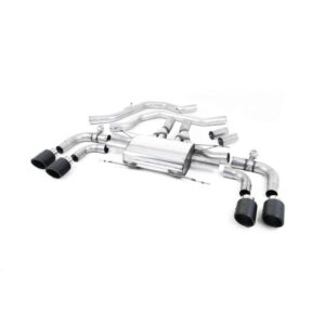 Milltek Exhaust for Alfa Romeo Giulia Quadrifoglio 2.9 V6 Bi-Turbo Front Pipe-back (Carbon Trims)